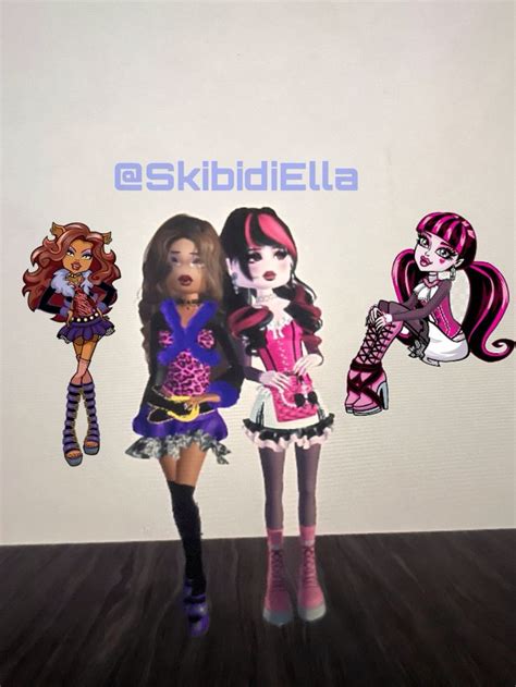 Dress To Impress Monster High Clawdeen And Draculaura Duo Girl Dti