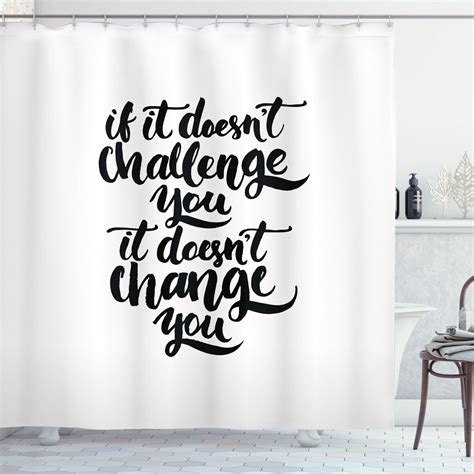 Motivational Quotes Shower Curtain Inspiring Bathroom Decoration