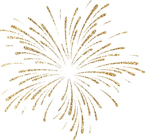 Gold Glitter Firework Explosion 38073070 Png