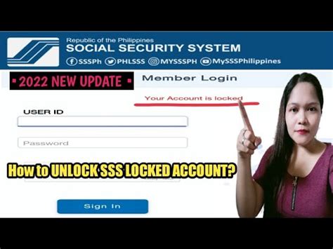 How To Unlock Sss Locked Account Online New Update Youtube