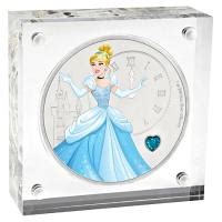 Niue 2 NZD Disney Cinderella Mit Edelstein 2018 1 Oz Silber Im