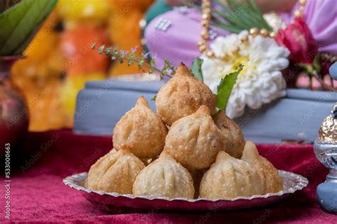 Ganesh Puja Sweet Modak Food Offered On Ganpati Festival Or Chaturthi