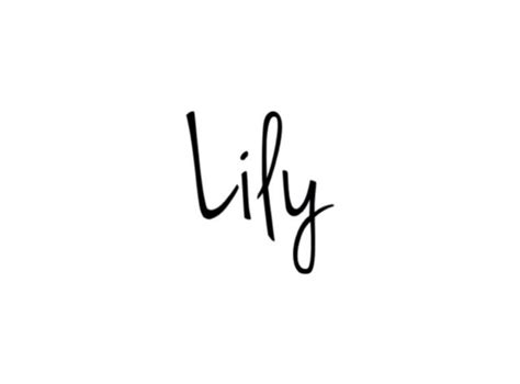 The Name Lily Autógrafo Frases