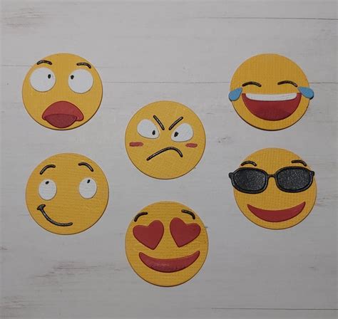 Emoji/smiley Face Cutouts to Decorate All Your Scrapbooking and Other ...