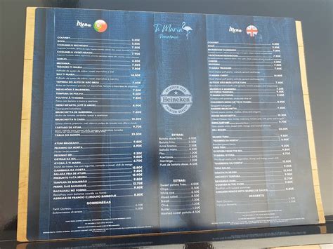 Menu Em Restaurante Ti Maria Pan Ramico Fuseta