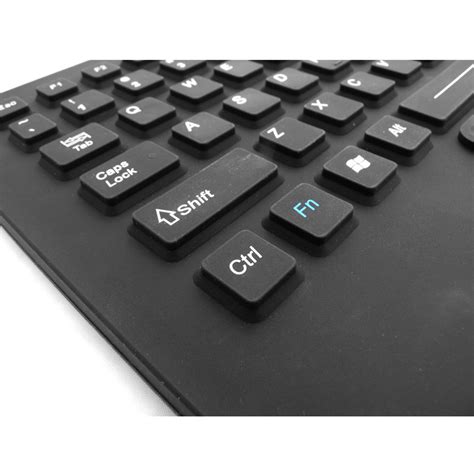 Silicone Industrial Waterproof USB Rack Mount Keyboard with Touchpad KB ...