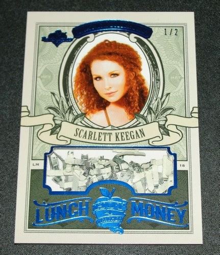 2018 Benchwarmer SCARLETT KEEGAN Hot For Teacher LUNCH MONEY Blue Foil
