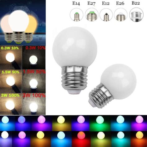 Dimmable Led Globe Bulb E E B B E E W V Color