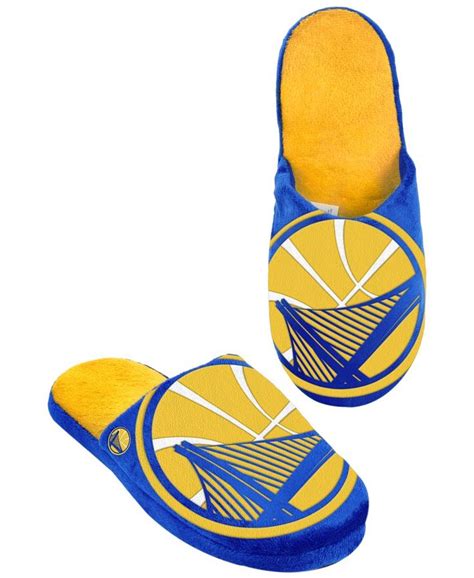 Forever Collectibles Mens Golden State Warriors Big Logo Slippers