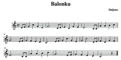 Not Balok Balonku Dum Musik