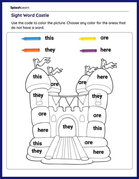 Sight Words Worksheets For Kindergarteners Online Splashlearn Page 3