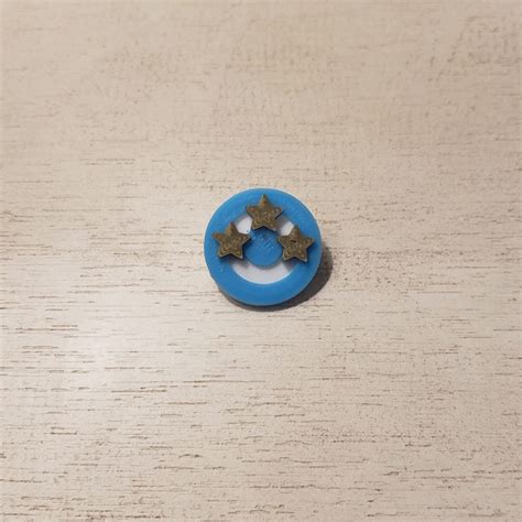 STL file Escarapela Argentina campeon 3 estrellas・3D printer model to