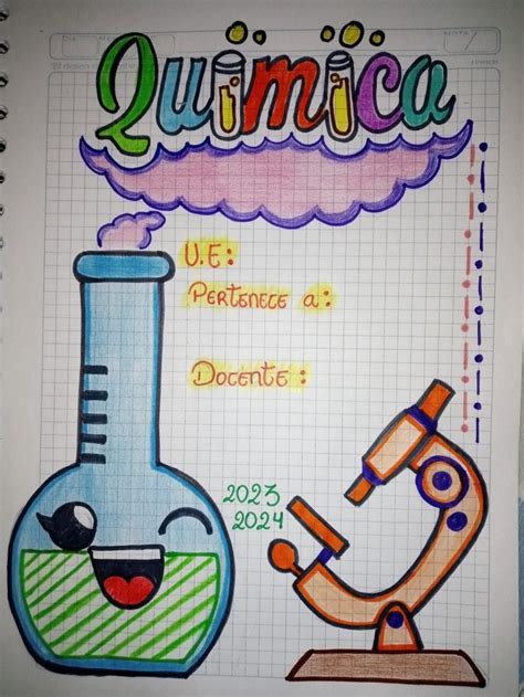 Portada De Quimica En Cuadernos Creativos Decoracion De