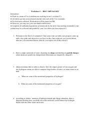 Worksheet 1 Pdf Worksheet 1 BISC 1005 Fall 2022 Instruction Work