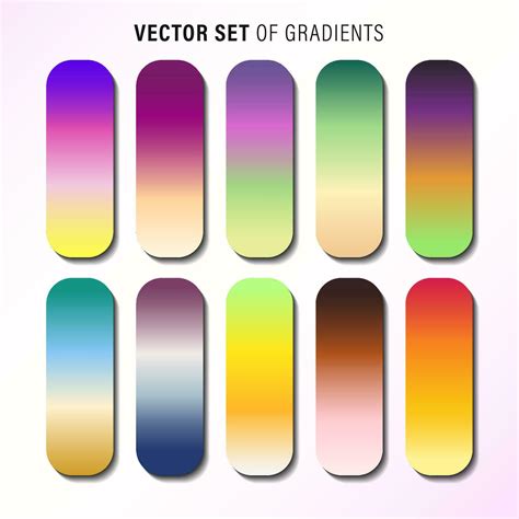 Vibrant Colorful Gradients Pallete An Example Of A Bright Color Swatches 24053899 Vector Art