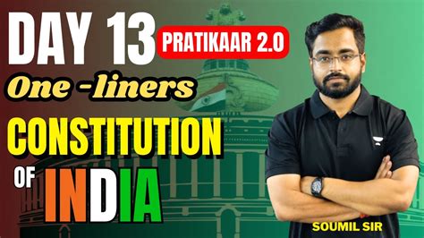 Day 13 One Liners Constitution Of India Mhcet Llb 2024 Cuet Llb