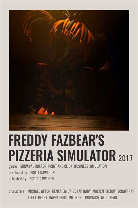 Freddy Fazbear S Pizzeria Simulator Polaroid Poster Videos De