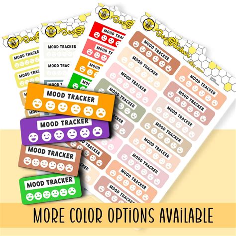 Mood Tracker Stickers | Choose From 2 Sizes, 2 Shapes and Multiple