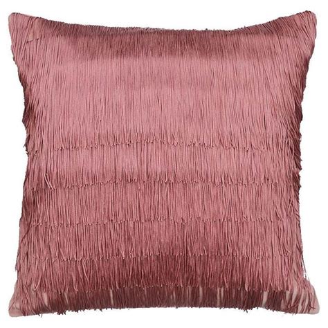 Metallic Appliqued Pink Velvet Pillow with Tassels by Melissa Levinson ...