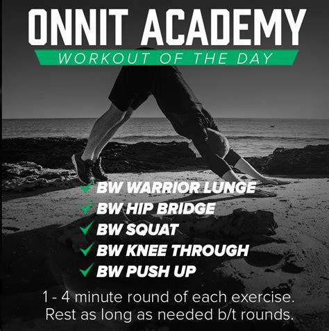 Onnit Academy Workout Of The Day Bodyweight Workout Onnit