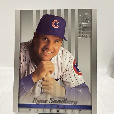 Donruss Studio Portrait Ryne Sandberg X Photo Card Ebay