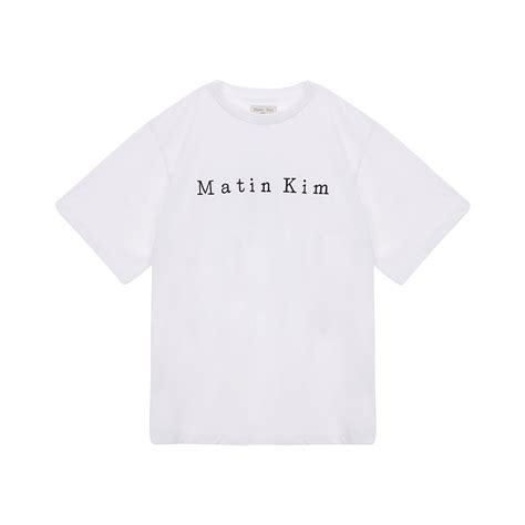 W 마뗑킴 마뗑 자수 로고 탑 화이트 Matin Kim Kream