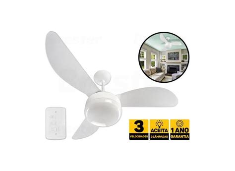 Ventilador De Teto Fênix Branco 3 Pás 3Cv 130W Ventisol o