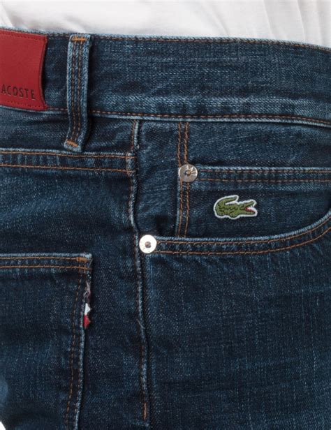 Lacoste Live Slim Fit Jeans Medium Blue Brushed Denims From Iconsume Uk