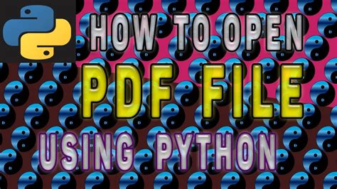 How To Open Pdf File Using Python Learn How To Launch A Pdf File From