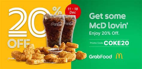 GrabFood McDonald’s 20% Off | Grab MY