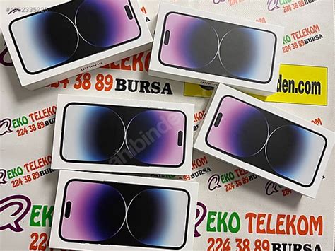 SIFIR KAPALI KUTU 128 GB İ PHONE 14 PRO MAX MOR RENK EKO İLT