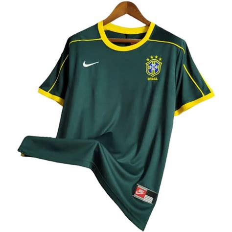 Camisa Goleiro Brasil Verde 1998 Versão Torcedor Retro KS