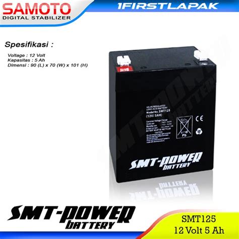 Jual Baterai Smt Power Volt Ah Smt Aki Kering Ups V Battery