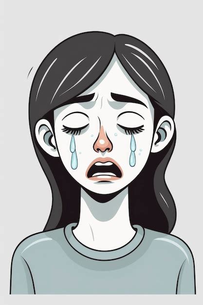 Premium AI Image Crying Person Illustration