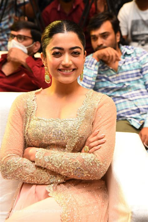 Rashmika Mandanna Hot Cleavage Stills At Pushpa Promotion