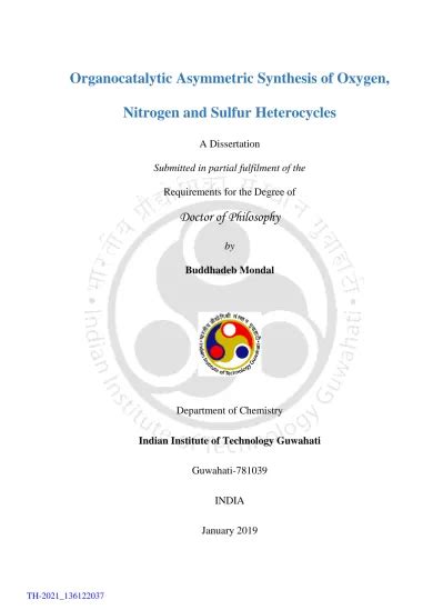 Organocatalytic Asymmetric Synthesis Of Oxygen Nitrogen And Sulfur