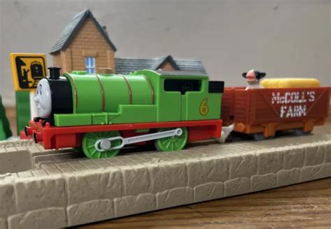 THOMAS FRIENDS TrackMaster Percy Motorized Train Engine McColls Farm