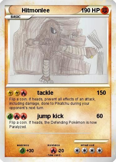 Pokémon Hitmonlee 104 104 - tackle - My Pokemon Card