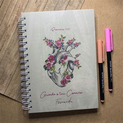 Caderno de oração devocional guarda o teu coração Shopee Brasil