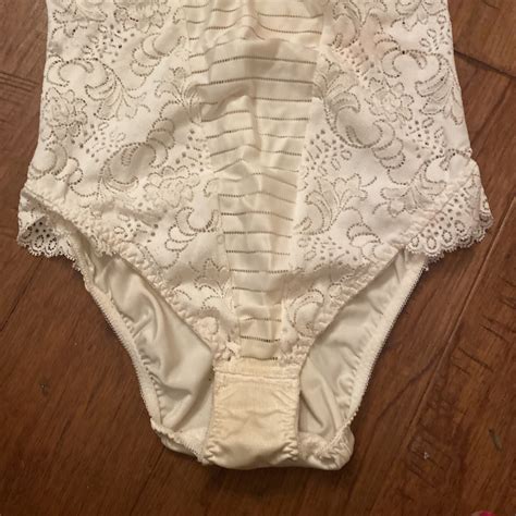 Vintage Lejaby Teddy Bodysuit Lingerie Ivory E Gem