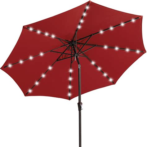 Snapklik Jearey Upgrade Ft Led Lighted Patio Umbrella Solar