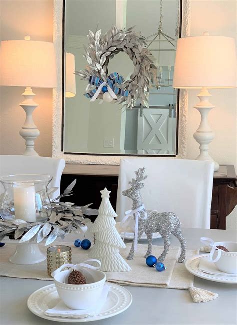 White Christmas Table Decorations In 5 Easy Steps Thetarnishedjewelblog