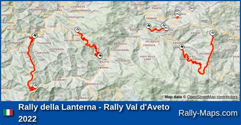 Streckenverlauf Rally Della Lanterna Rally Val D Aveto