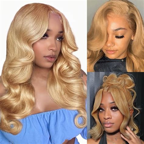 Manyisi Honey Blonde Lace Front Wig Human Hair Honey