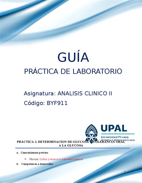 GUIA Practica 2 Es una guía práctica de Bioquímica en la parte de