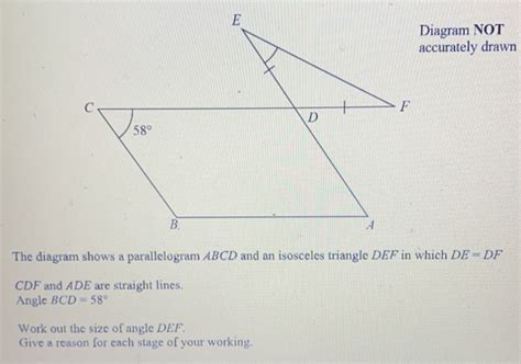 Solved Diagram Not Accurately Drawn The Diagram Shows A Parallelogram