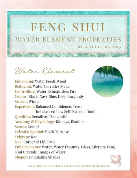 The Feng Shui Five Element Properties By Bridget Saraka 18 1 Feng