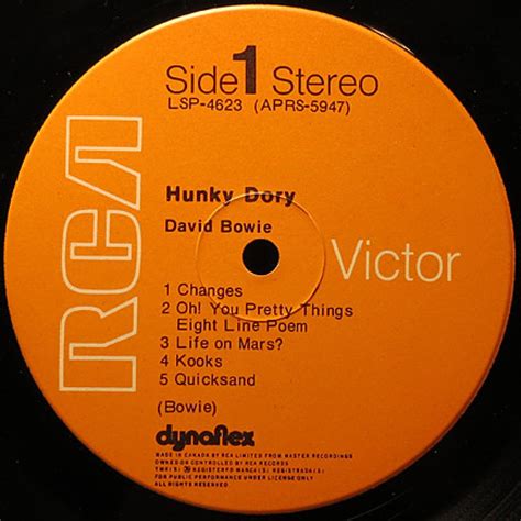 David Bowie Hunky Dory Lsp