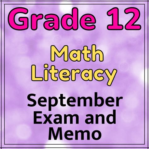 Grade Mathematical Literacy September Exam And Memo Paper