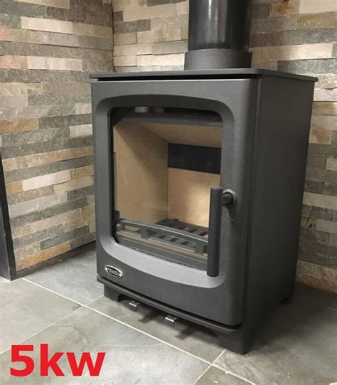 Kw Multifuel Stove Cast Iron Log Wood Burner Defra Ce Approved Large